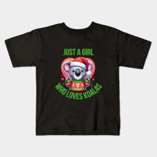 Just A Girl Who Loves Koalas Kids T-Shirt